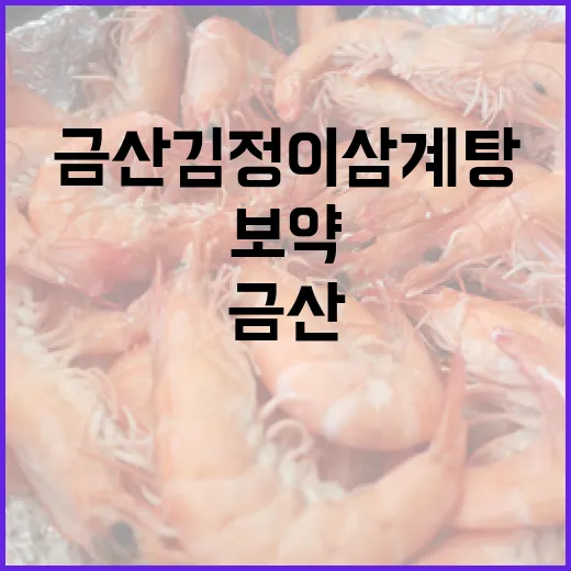 금산 김정이 삼계탕, 보약 같은 건강 맛집