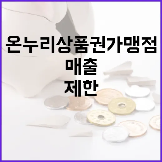 온누리상품권 가맹점 매출 제한 강화