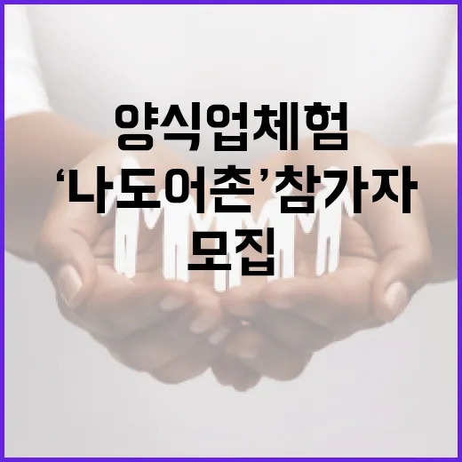 거제도서 양식업 체험 ‘나도 어촌’ 참가자 모집