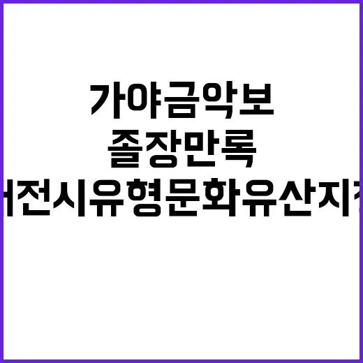 가야금 악보 졸장만록 대전시 유형문화유산 지정