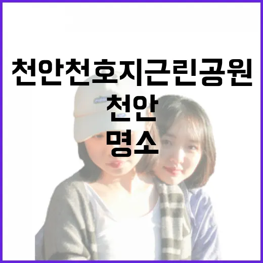 천안 천호지 근린공원, 도심 속 자연 힐링 명소