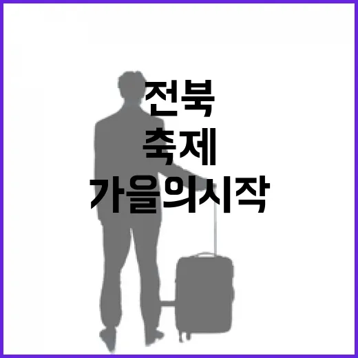 전북 9월 축제 총집합, 가을의 시작을 알리다