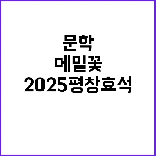문학과 메밀꽃이 어우러진 2025 평창효석문화제