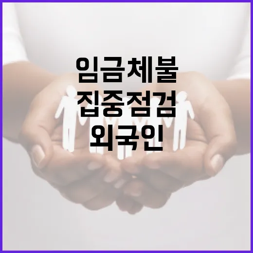 외국인 임금체불 집중 점검 강화