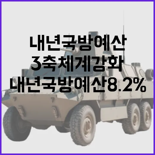 내년 국방예산 8.2% 증가, 3축체계 강화 집중