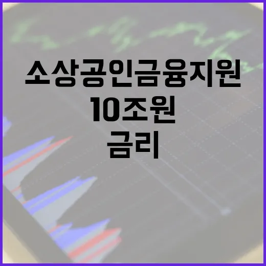 소상공인 금융지원 10조원 확대, 금리 부담 대폭 경감