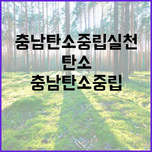 충남 탄소중립 실천, 모두가 함께하는 길