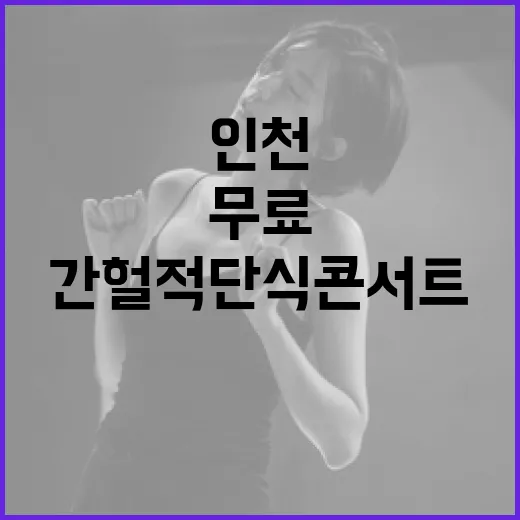 인천 9월 무료 간헐적 단식 콘서트 현장