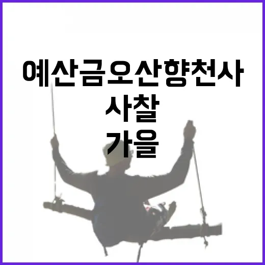 예산 금오산 향천사, 가을 초록빛 사찰 산책