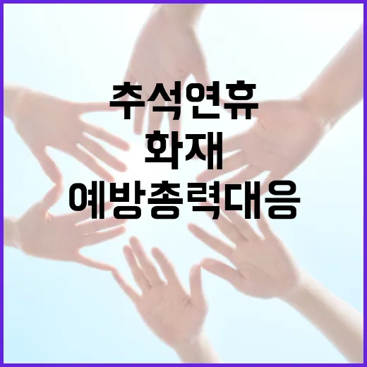 추석 연휴 화재 예방 총력 대응