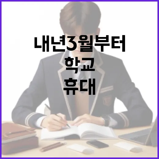 내년 3월부터 학교 수업 중 휴대전화 사용 제한