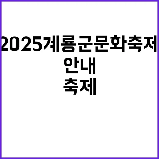 2025 계룡군문화…