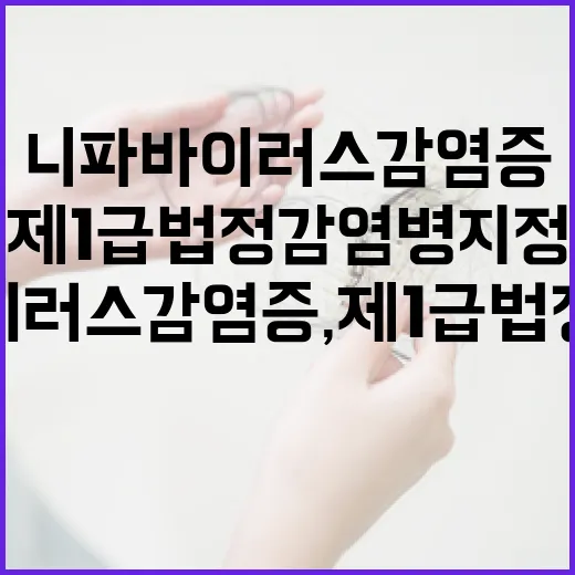 니파바이러스감염증, 제1급 법정감염병 지정