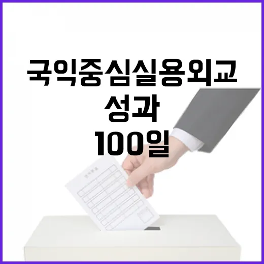국익 중심 실용외교 100일 성과
