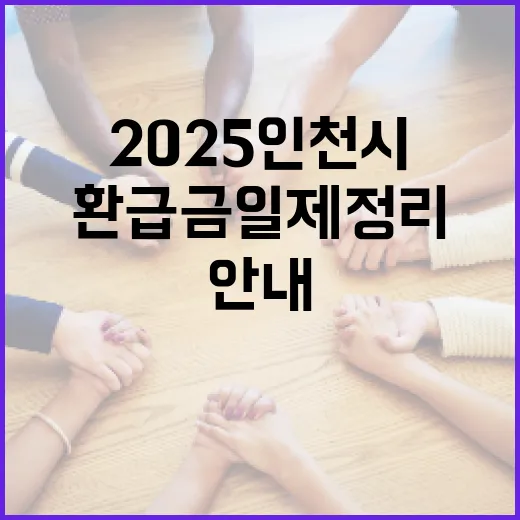 2025 인천시 지방세 환급금 일제정리 안내