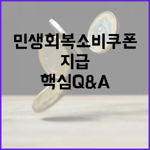 민생회복 소비쿠폰 2차 지급 핵심 Q&A