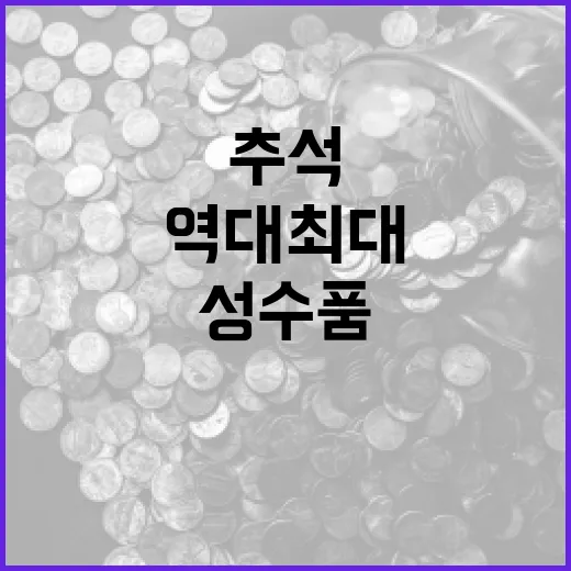 추석 성수품 역대 최대 공급과 물가 안정 대책