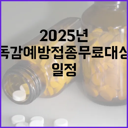 2025년 전북 독감 예방접종 무료 대상과 일정 안내