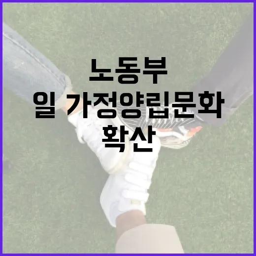 노동부, 일·가정 양립 문화 확산에 총력