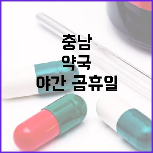 충남, 야간·공휴일 약국 서비스 확대