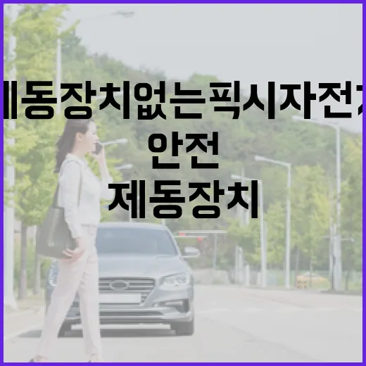 제동장치 없는 픽시 자전거, 안전 위협 심각