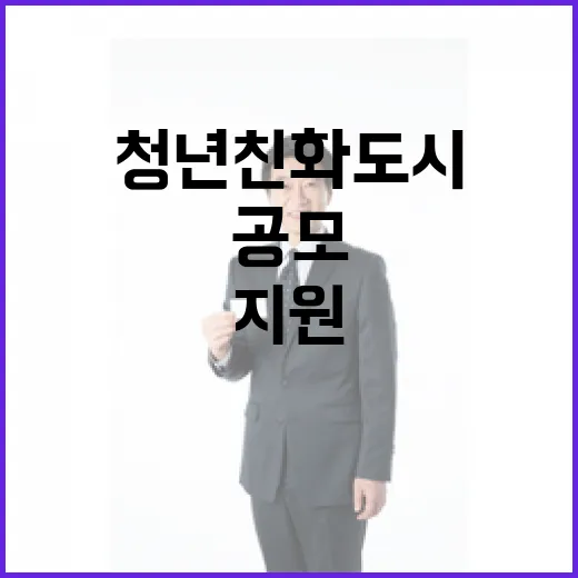 청년친화도시 공모, 삶의 질 향상 지원