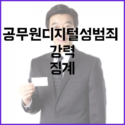 공무원 디지털 성범죄·스토킹 강력 징계