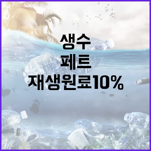 내년부터 생수 무색페트 재생원료 10% 의무화