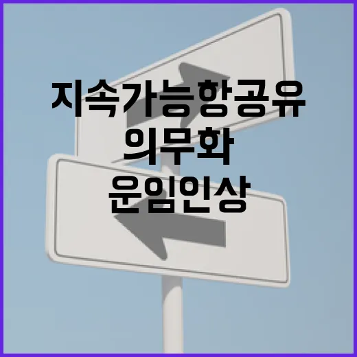 국토부, 지속가능항공유 의무화에도 운임 인상 없다