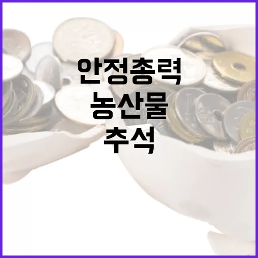 추석 앞둔 농산물 수급 안정 총력