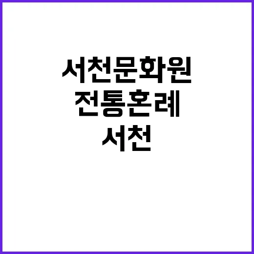 서천문화원 전통혼례…