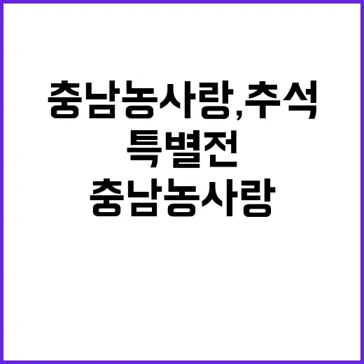 충남 농사랑, 추석 선물 특별전 개최