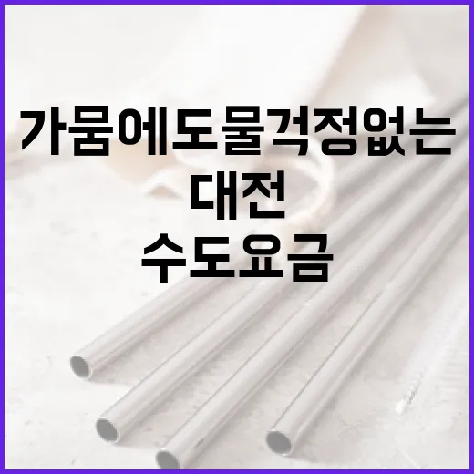 가뭄에도 물 걱정 없는 대전, 전국 최저 수도요금 비결