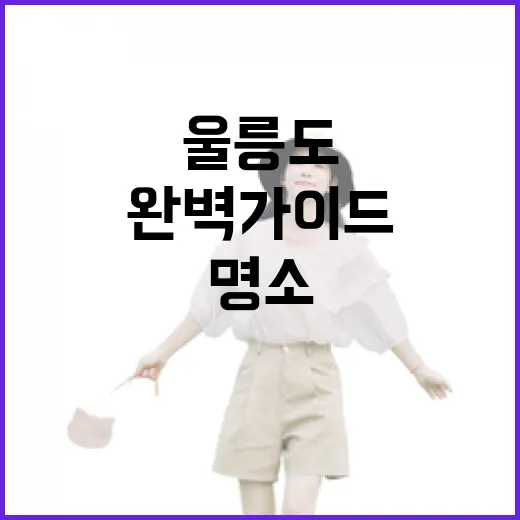 울릉도 힐링 명소 완벽 가이드
