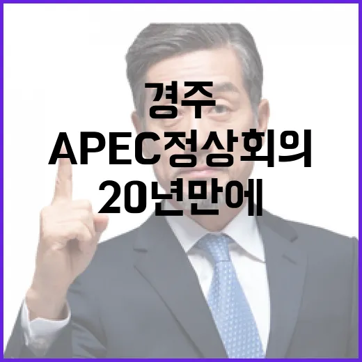 20년 만에 경주서 APEC 정상회의 개최
