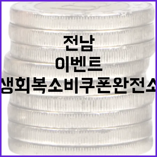 전남 민생회복 소비쿠폰 완전소진 도전 이벤트