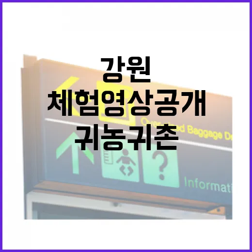 강원 귀농귀촌 체험 영상 공개
