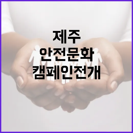 제주, 생활 속 안전문화 캠페인 전개