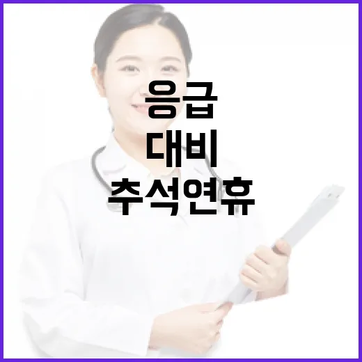추석 연휴 경남 응급진료 완벽 대비