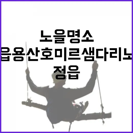 정읍 용산호 미르샘다리 노을 명소