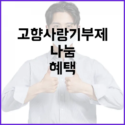충남 고향사랑기부제, 세 가지 혜택으로 나눔 확산