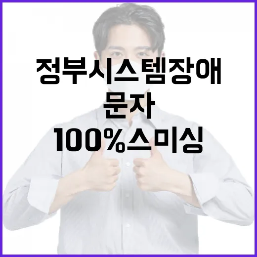 정부시스템 장애 문자, 100% 스미싱 주의