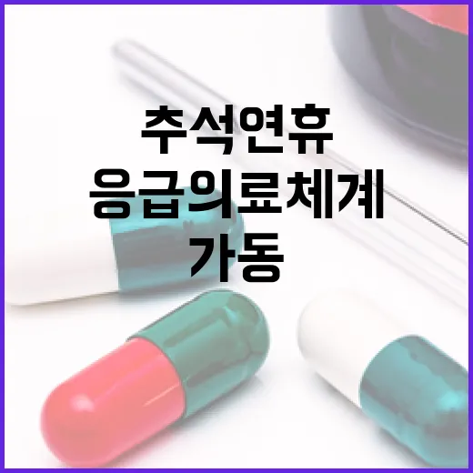추석 연휴, 든든한 응급의료체계 가동