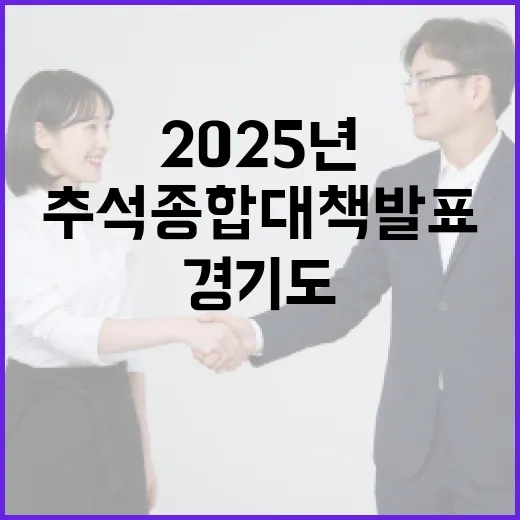 경기도, 2025년 추석 종합대책 발표