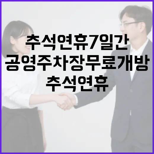추석 연휴 7일간 제주 공영주차장 무료 개방
