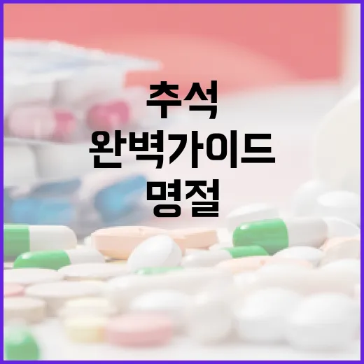 추석 명절 감염병 예방 완벽 가이드
