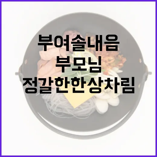 부여 솔내음, 정갈한 한상차림으로 부모님과 특별한 식사