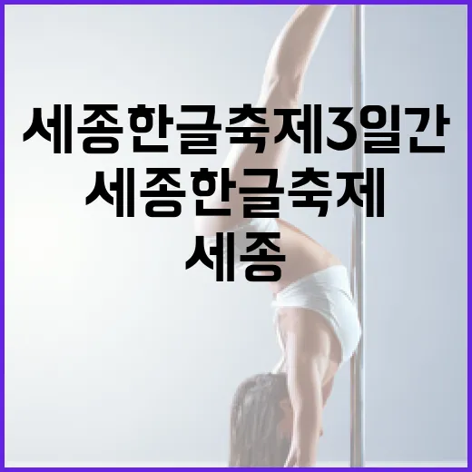 세종한글축제 3일간 풍성한 문화 향연