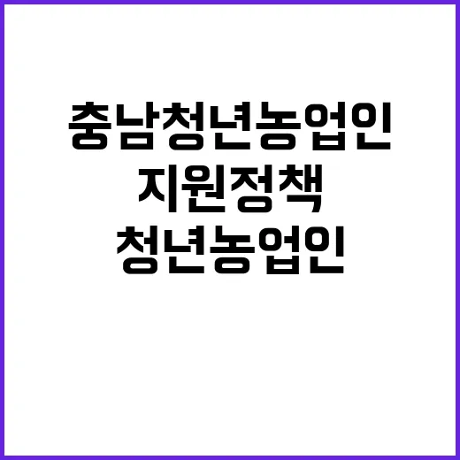 충남 청년농업인 지원정책 총정리