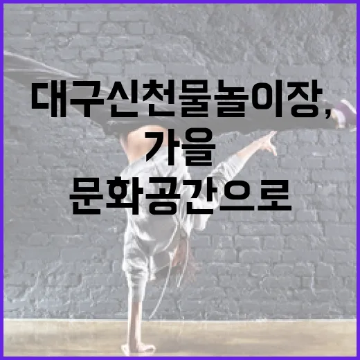 대구 신천물놀이장, 가을 문화공간으로 변신